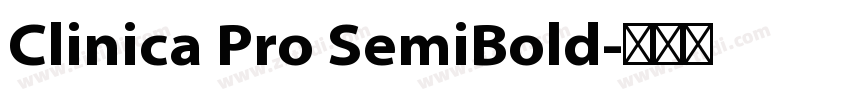 Clinica Pro SemiBold字体转换